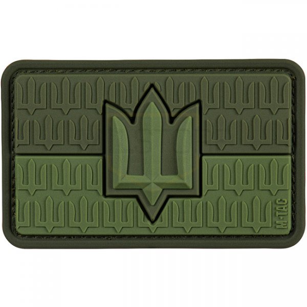 M-Tac Flag of Ukraine & Trident of the Armed Forces Rubber Patch - Olive