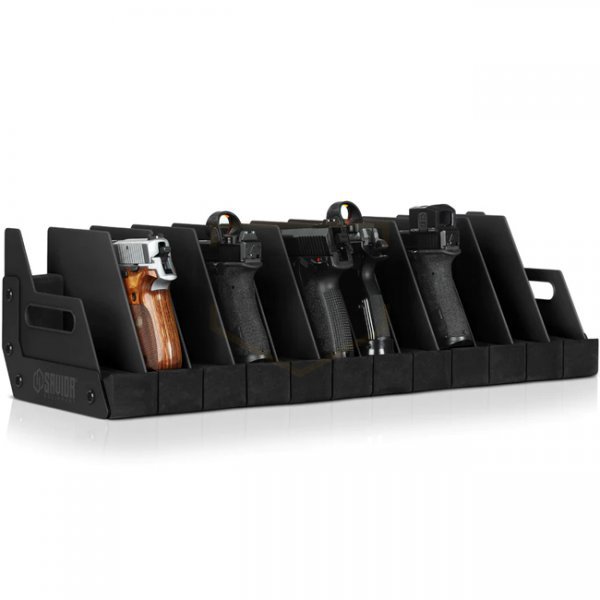 Savior Equipment Pistol Rack 12 Slots - Black