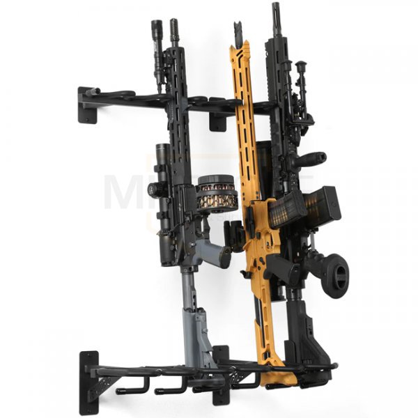 Savior Equipment Rifle Wall Rack 6 Slots - Black