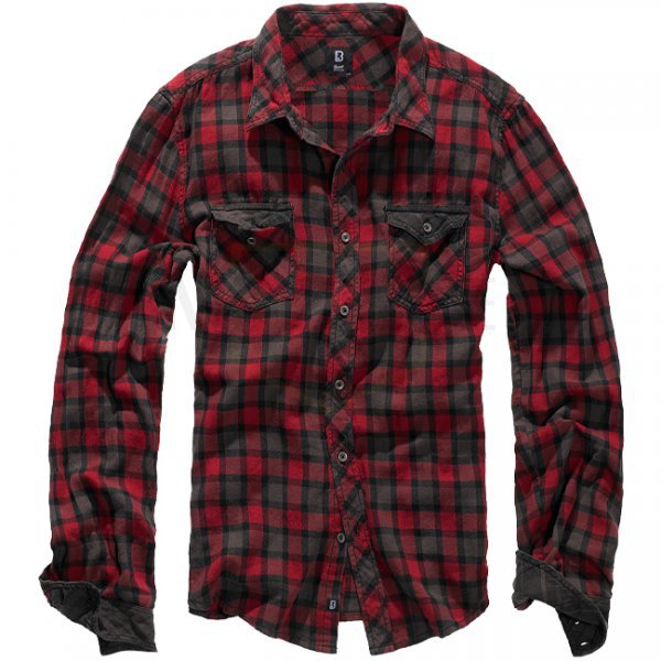 Brandit Checkshirt Duncan - Red / Brown - 3XL