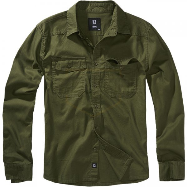 Brandit Flanellshirt - Olive - S