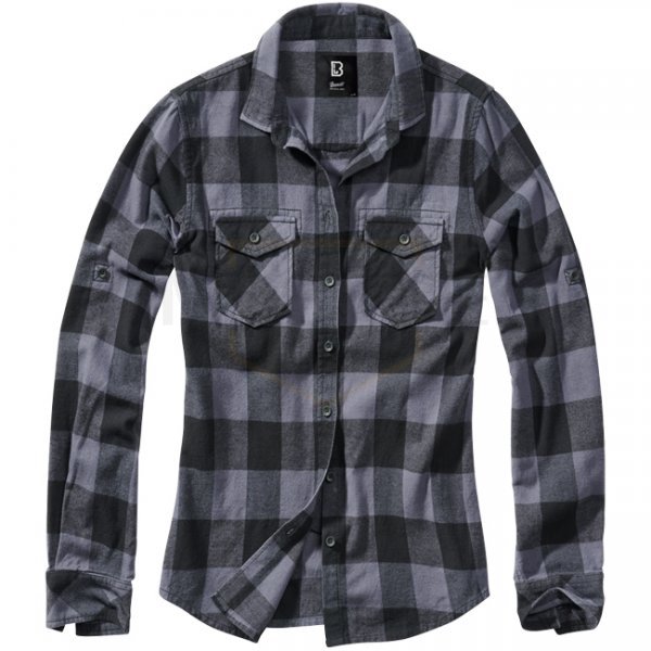 Brandit Amy Flanell Shirt Girls - Black / Grey - S