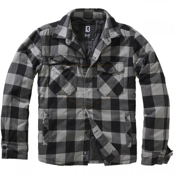 Brandit Lumberjacket - Black / Charcoal - S