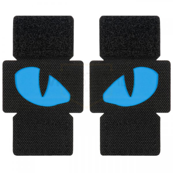 M-Tac Blue Tiger Eyes Laser Cut Patch - Black