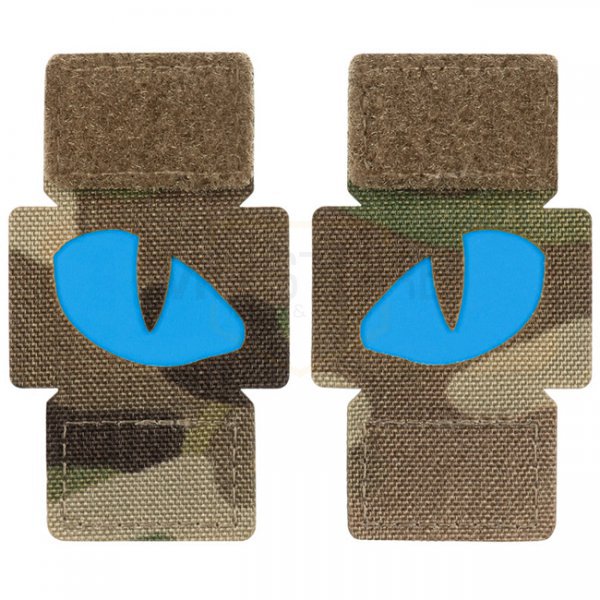 M-Tac Blue Tiger Eyes Laser Cut Patch - Multicam