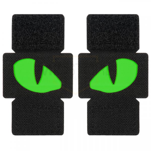 M-Tac Green Tiger Eyes Laser Cut Patch - Black