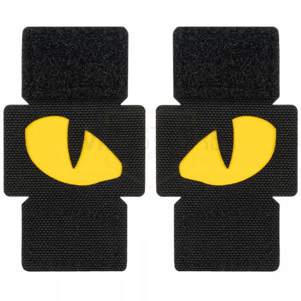 M-Tac Yellow Tiger Eyes Laser Cut Patch - Black