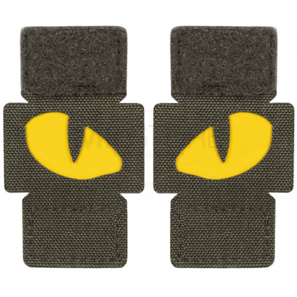 M-Tac Yellow Tiger Eyes Laser Cut Patch - Ranger Green