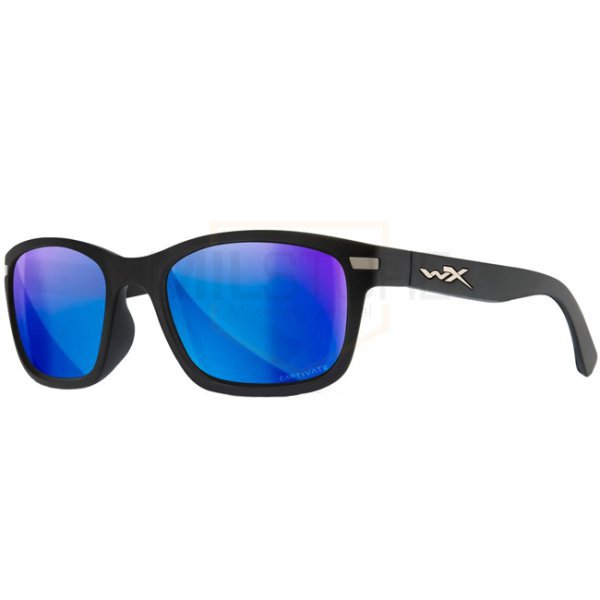 Wiley X WX Helix Captivate Polarized Blue Mirror - Black