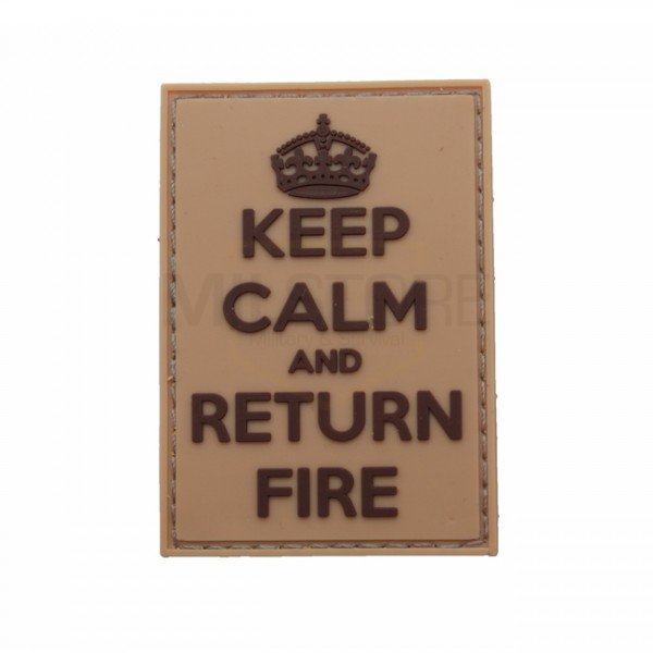 Pitchfork Keep Calm Return Fire Patch - Tan