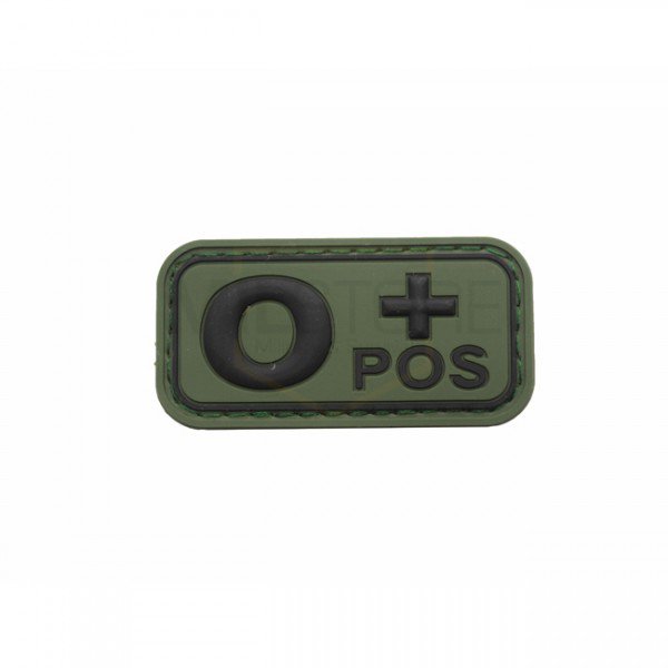 Pitchfork Blood Type O POS Patch - Olive