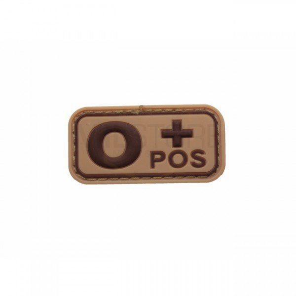 Pitchfork Blood Type O POS Patch - Tan