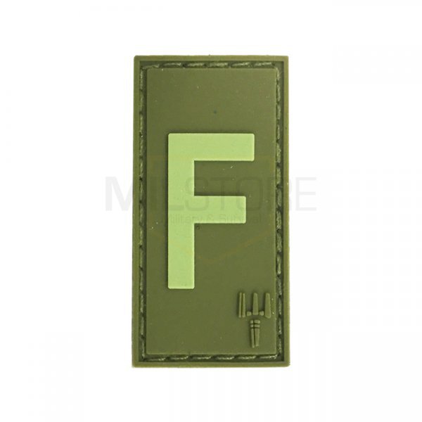 Pitchfork Letter F Patch - Olive