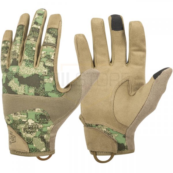 Helikon-Tex Range Tactical Gloves - PenCott WildWood / Coyote A - M