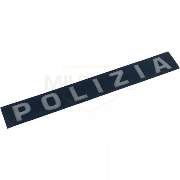 Pitchfork POLIZIA Reflective Face Shield Sticker - Black