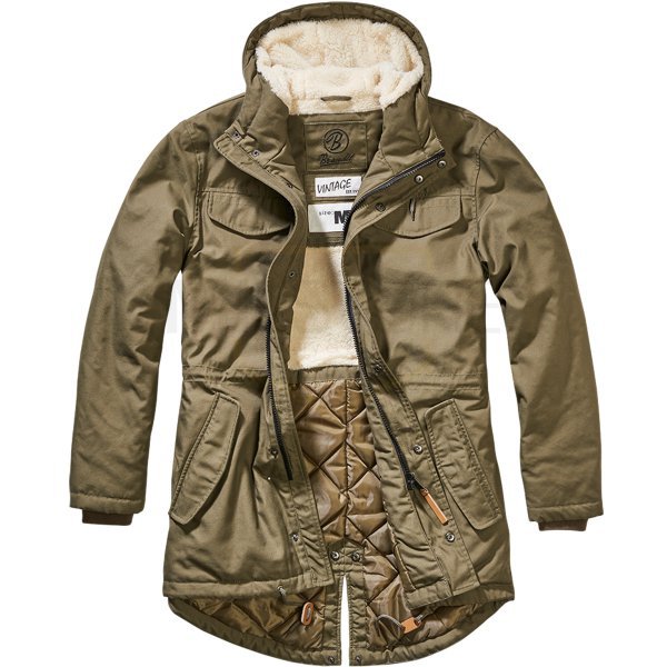 Brandit Marsh Lake Teddyparka - Olive - L