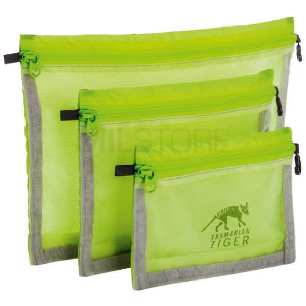 Tasmanian Tiger Mesh Pocket Set - Safety Yellow