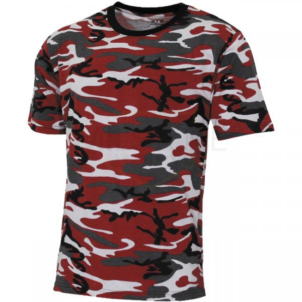 MFH Streetstyle T-Shirt - Urban Red Camo - S