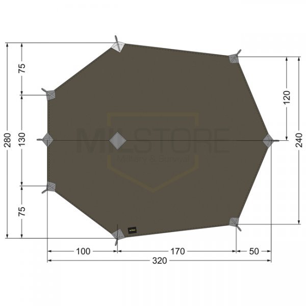 Tatonka Tarp Wing 3 LT - Stone Grey Olive