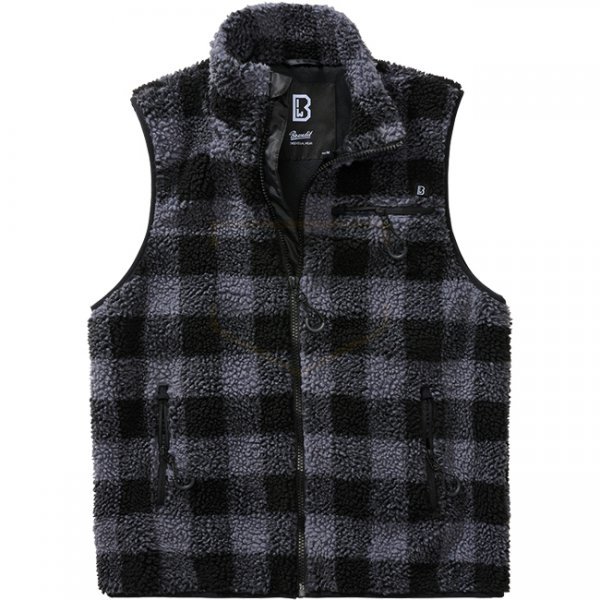 Brandit Teddyfleece Vest Men - Black / Grey - 3XL