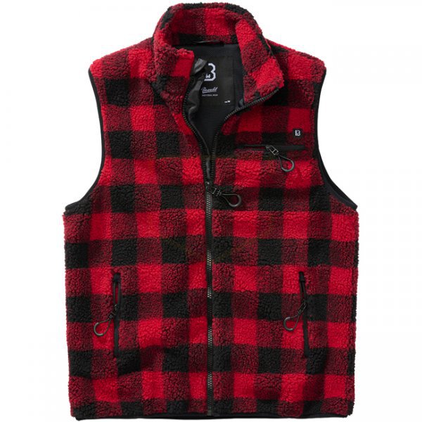 Brandit Teddyfleece Vest Men - Red / Black - 3XL