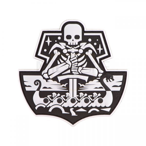 JTG Ghost Ship Skull Rubber Patch - White