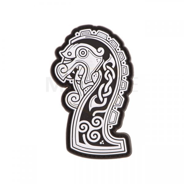 JTG Northman Dragon Ship Head Rubber Patch - White