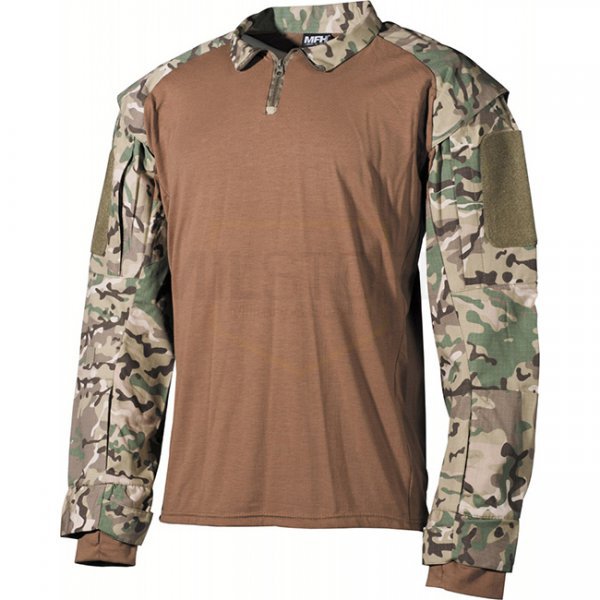 MFHHighDefence US Tactical Shirt Long Sleeve - Operation Camo - L