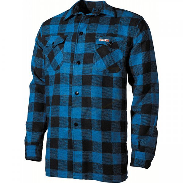 FoxOutdoor Lumberjack Shirt - Blue & Black Plaid - 2XL