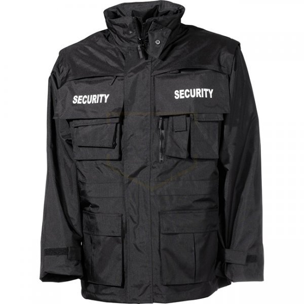 MFH SECURITY Waterproof Parka - Black - L