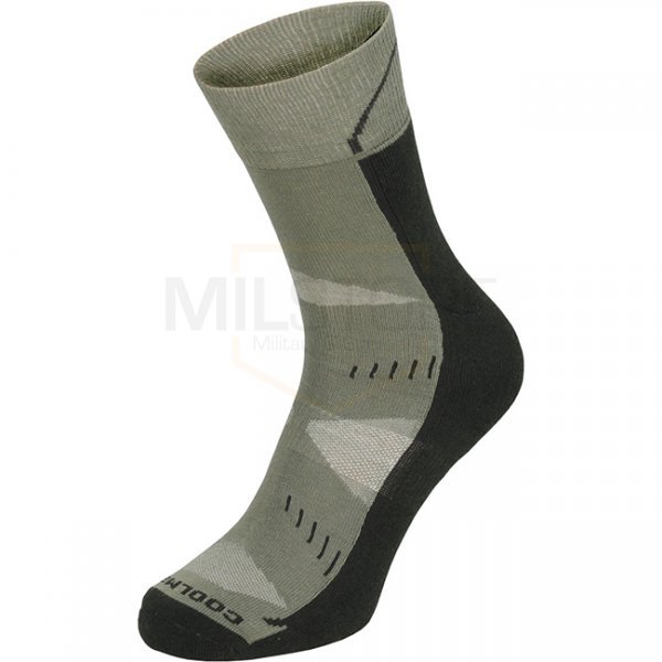 FoxOutdoor Trekking Socks ARBER Padded Sole - Black / Olive - 39-41