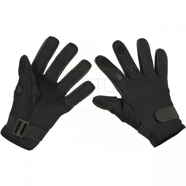 MFH Neoprene Mesh Gloves - Black - XL