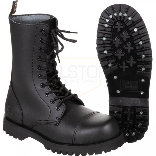 PureTrash Boots 10-Hole Steel Cap - Black - 7