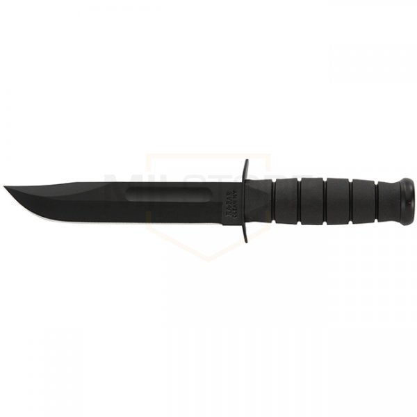 Ka-Bar Fighting Utility Knife Plain Blade & Leather Sheath - Black