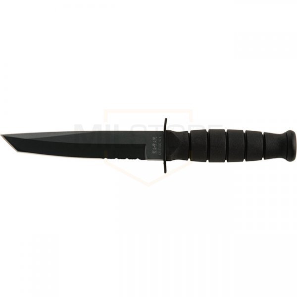 Ka-Bar Short Tanto Serrated Tanto Blade & Leather Sheath