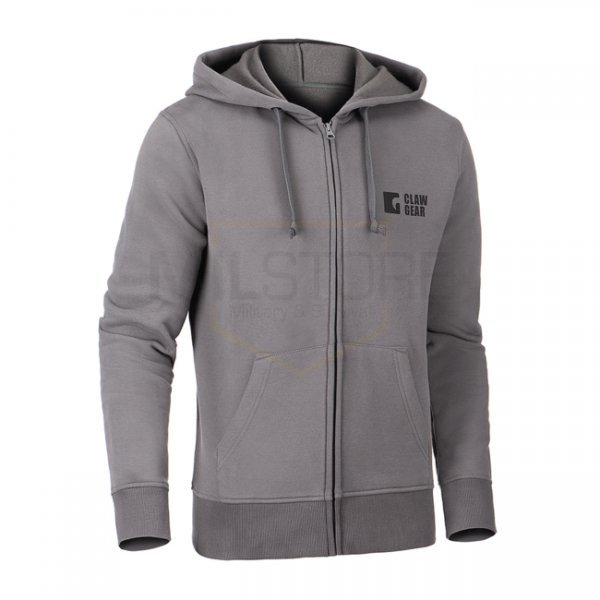 Clawgear CG Logo Zip Hoodie - Wolf Grey - 2XL