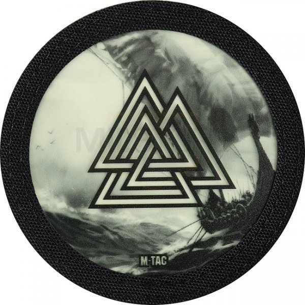 M-Tac Valknut Drakkar Round Patch - Glow in the Dark