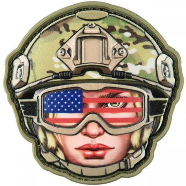 M-Tac Emoji USA Girl 2 Rubber Patch - Multicam