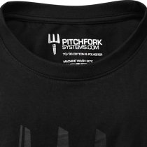 Pitchfork Trident Print T-Shirt - Black - S