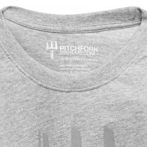 Pitchfork Trident Print T-Shirt - Heather Grey - XL