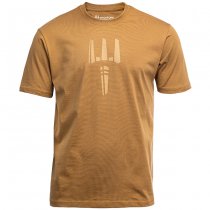 Pitchfork Trident Print T-Shirt - Coyote - XL