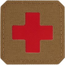 M-Tac Medic Cross Laser Cut Patch - Coyote / Red