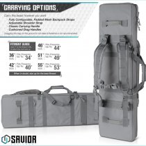 Savior Equipment Urban Warfare Double Rifle Bag 51 Inch - Grey