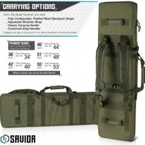 Savior Equipment Urban Warfare Double Rifle Bag 55 Inch - Olive