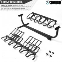 Savior Equipment Mobile Firearm Rack Stand 6 Rifles & 8 Pistols - Black