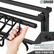 Savior Equipment Shorty Rifle Rack Pistol Rack Attachment 8 Slots - Black