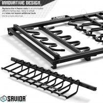 Savior Equipment Shorty Rifle Rack Pistol Rack Attachment 8 Slots - Black