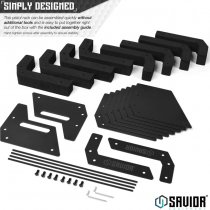 Savior Equipment Pistol Rack 4 Slots - Black