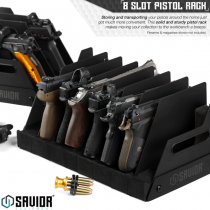 Savior Equipment Pistol Rack 6 Slots - Black