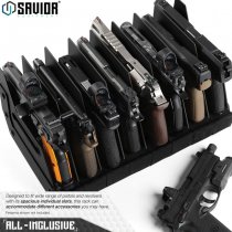 Savior Equipment Pistol Rack 6 Slots - Black